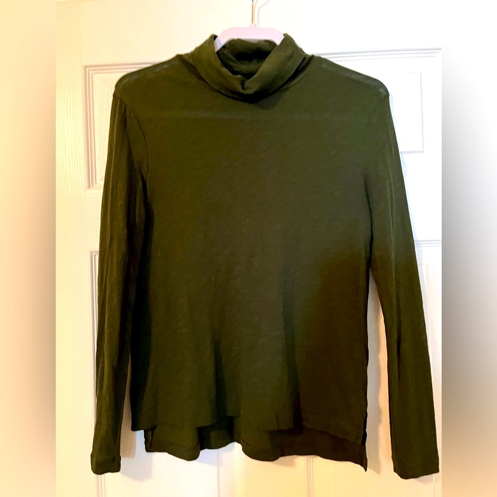 Madewell hunter green turtle neck longsleeve top size S